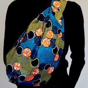 Cross-body African Chitenge Banana Bag